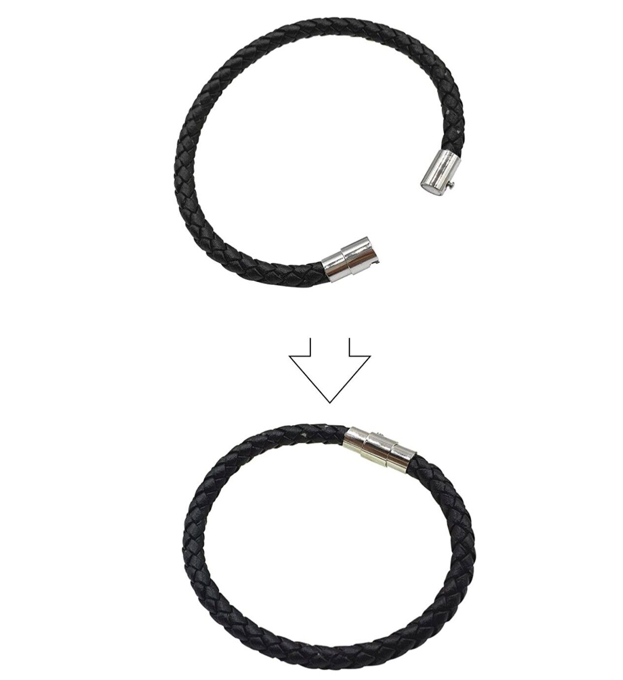 3pcs Stainless Steel Magnetic Buckle Bracelet Connector 19mm x 9mm