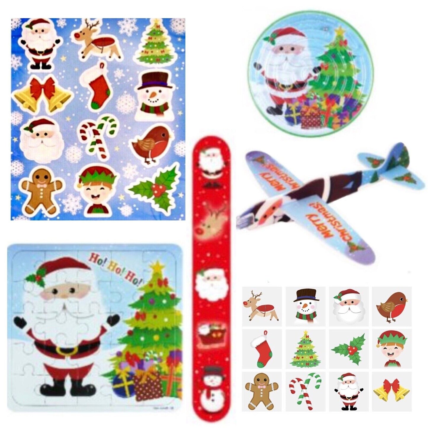 17pc Set of Christmas Theme Stocking and Party Fillers Toys and Activities