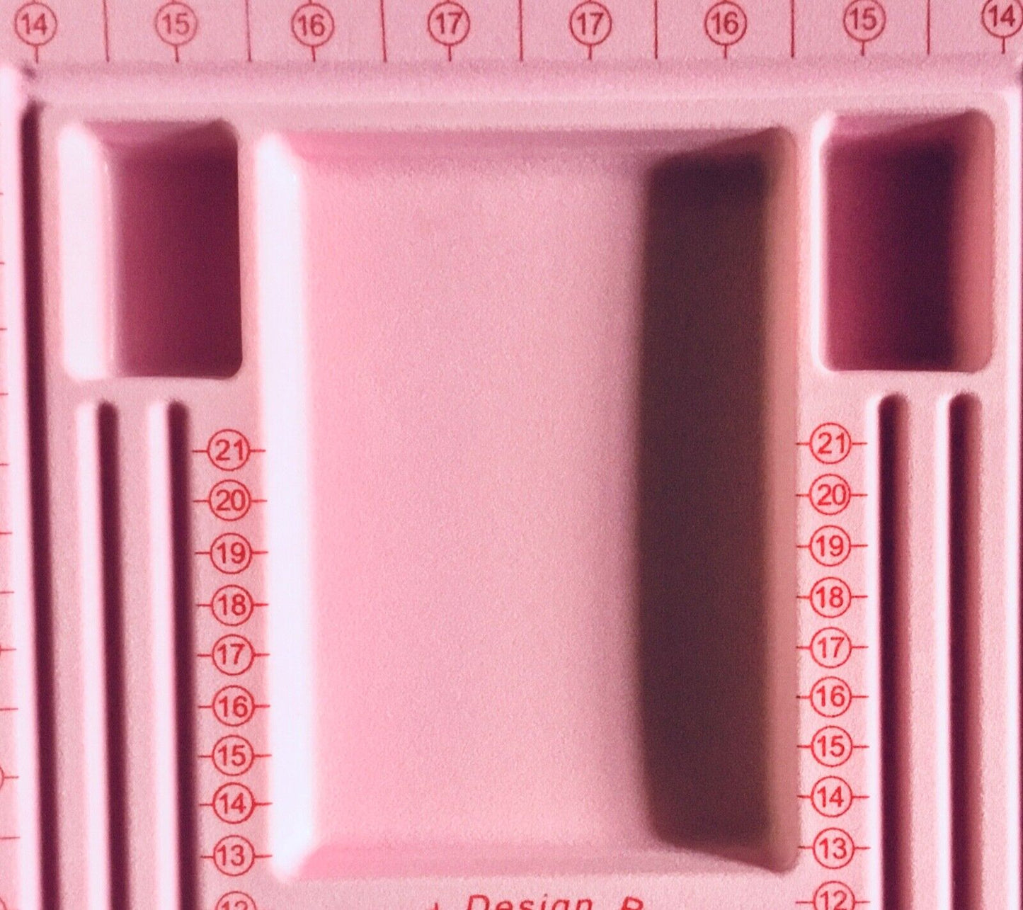 1x Pink Flocked Bead Board 24x33cm Tray for String Beading Jewellery Design Tool