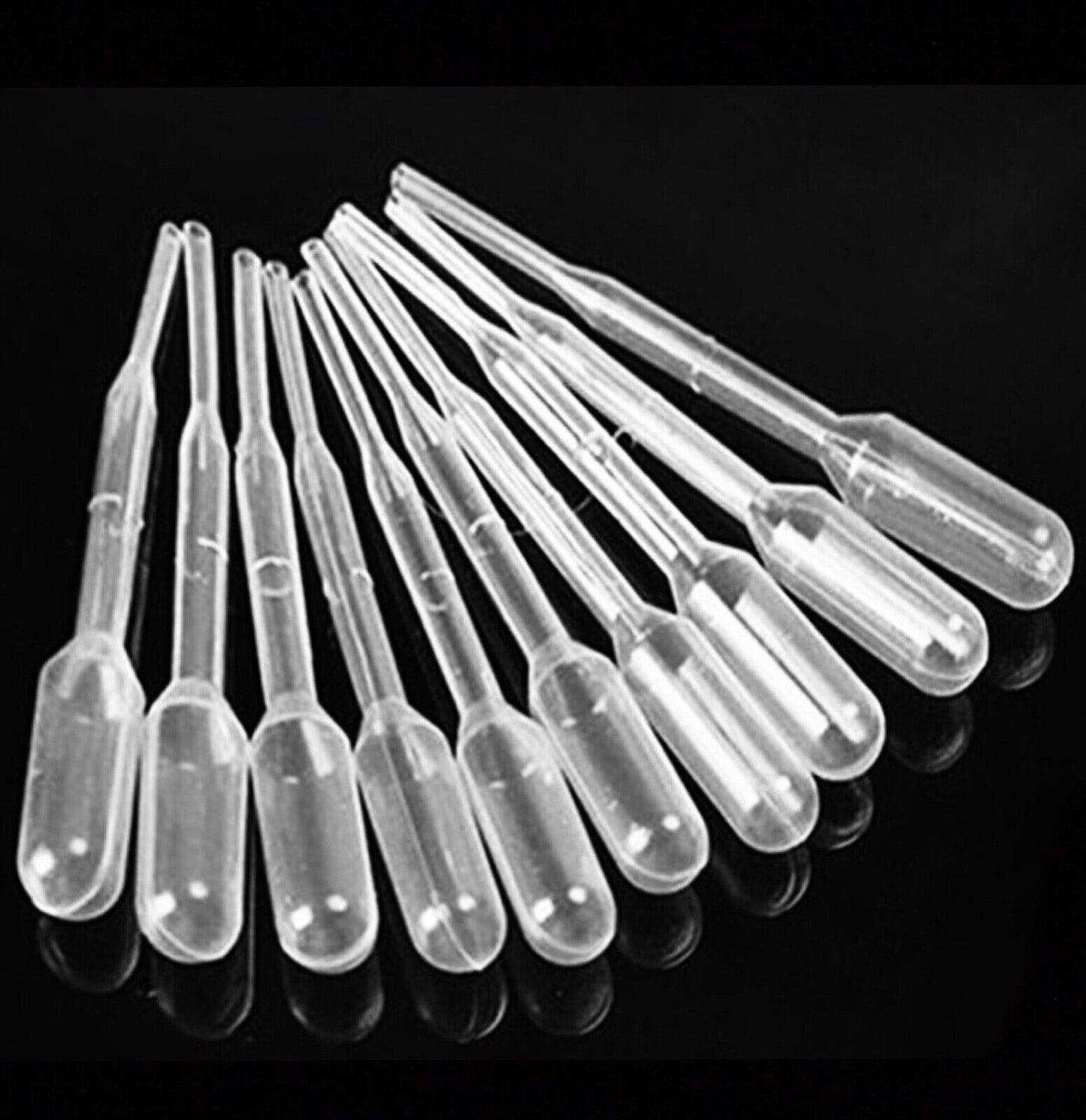 12x Plastic 0.2ml Mini Pippettes Dropper Multi Use Crafts Labs