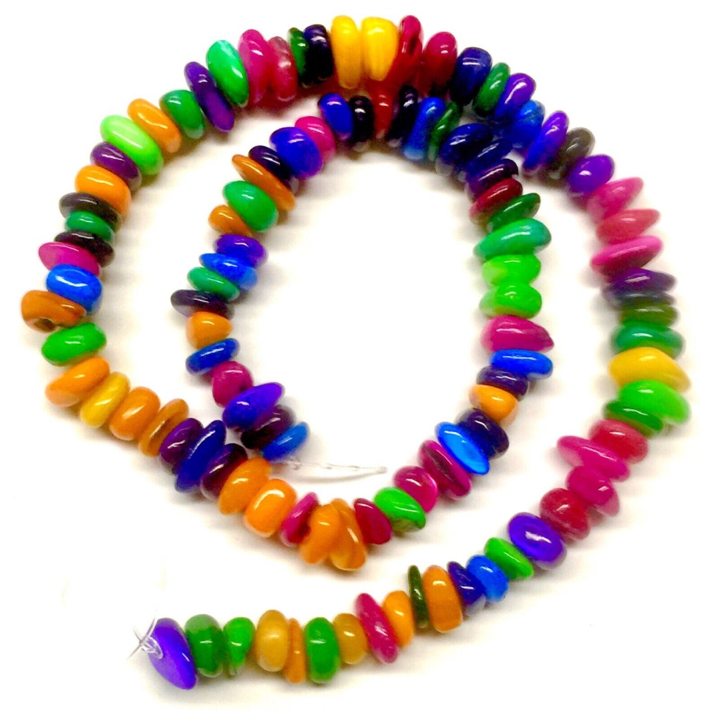 1x Strand (95-110pcs) Mix Colour Smooth Edge Chips Freshwater Shell Beads