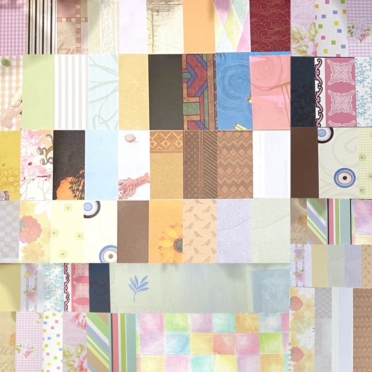 50x Sheets Mix Design 15cm x 15cm Design Paper for Cardmaking Scrapbooking