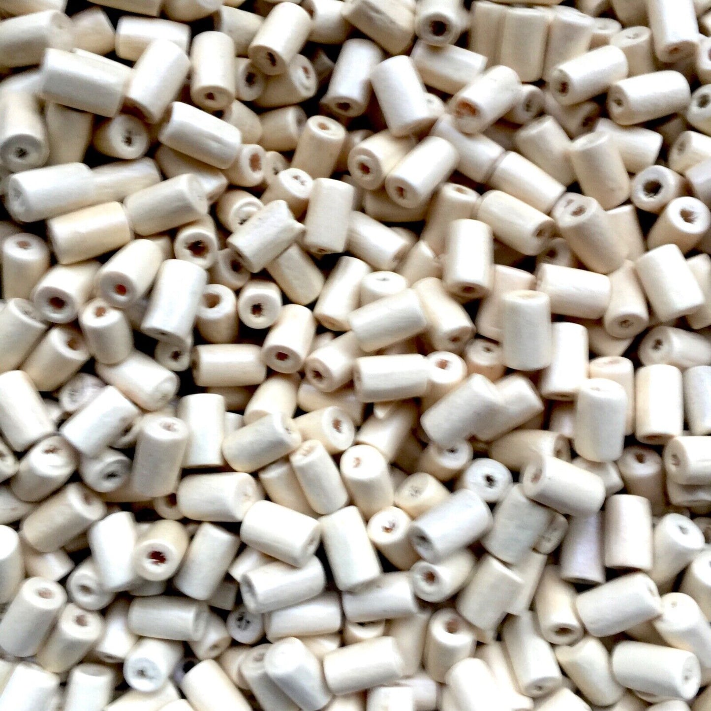 200x Natural Wood 8mm x 5mm Barrel Tubular Beads for Crafts