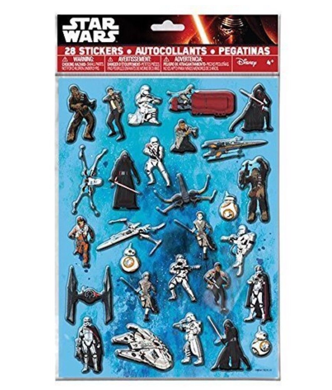 Star Wars Episode 7 28 Stickers