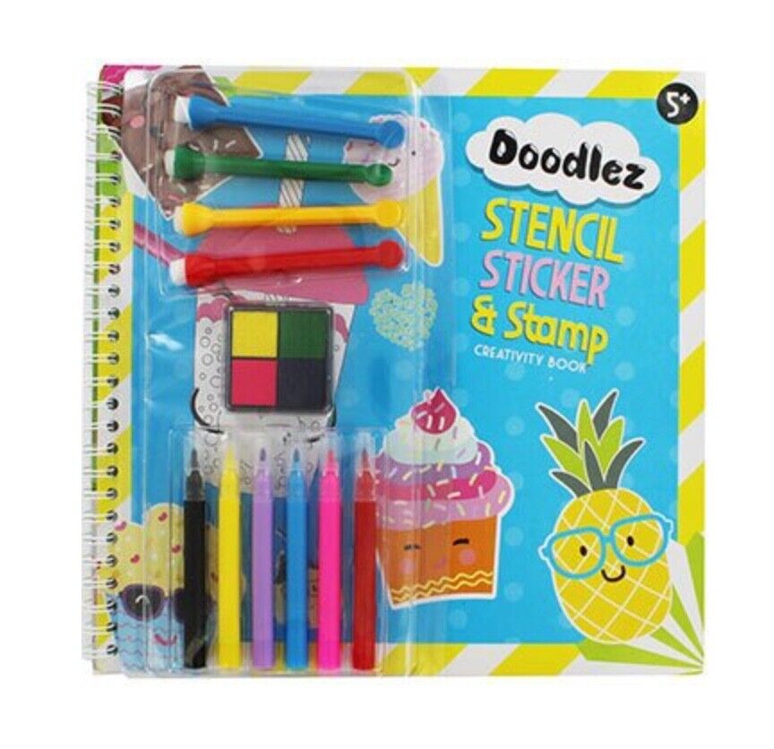 Stencil Sticker and Stamp Creativity Book