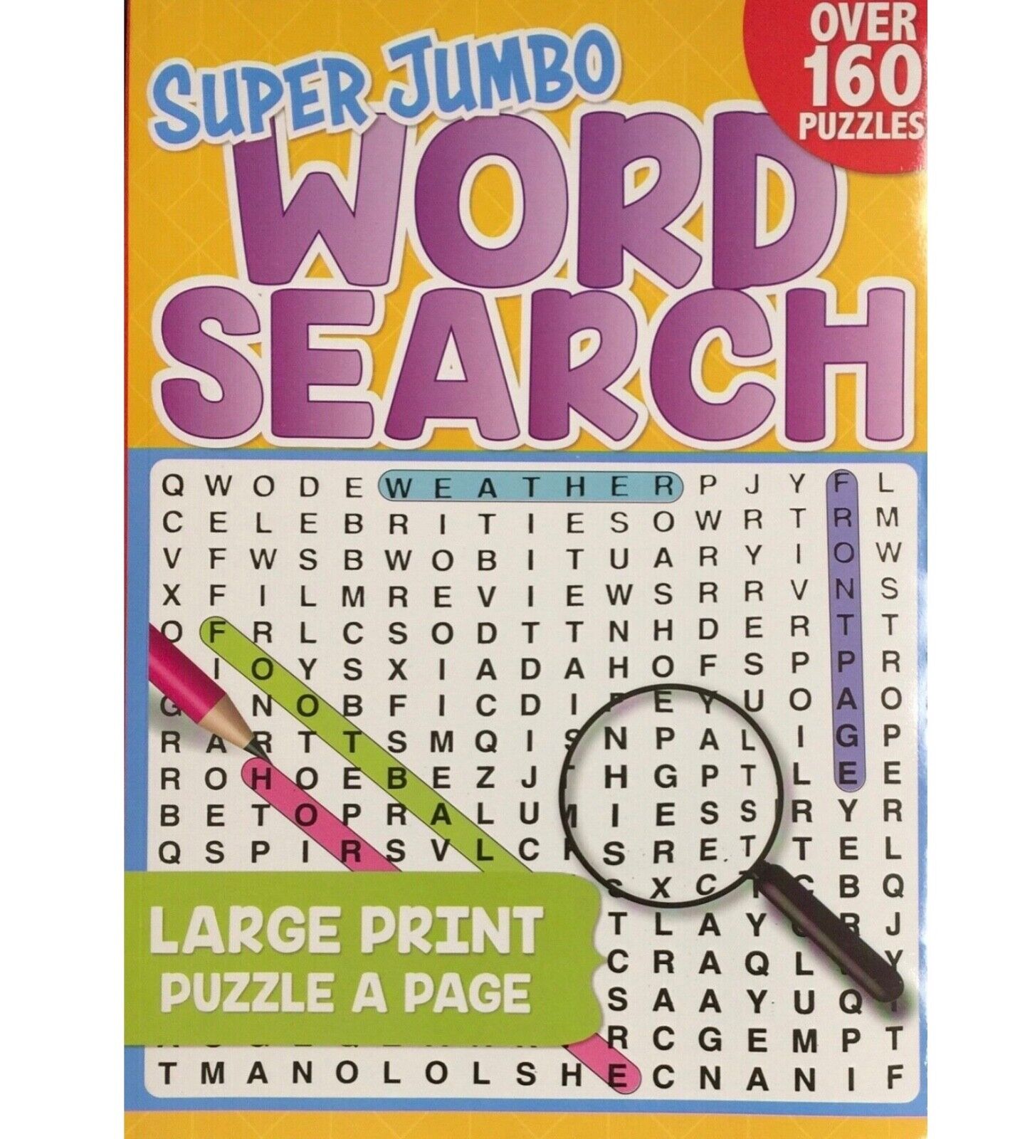 2x Books of Jumbo Wordsearch (320 pages total) for Adults