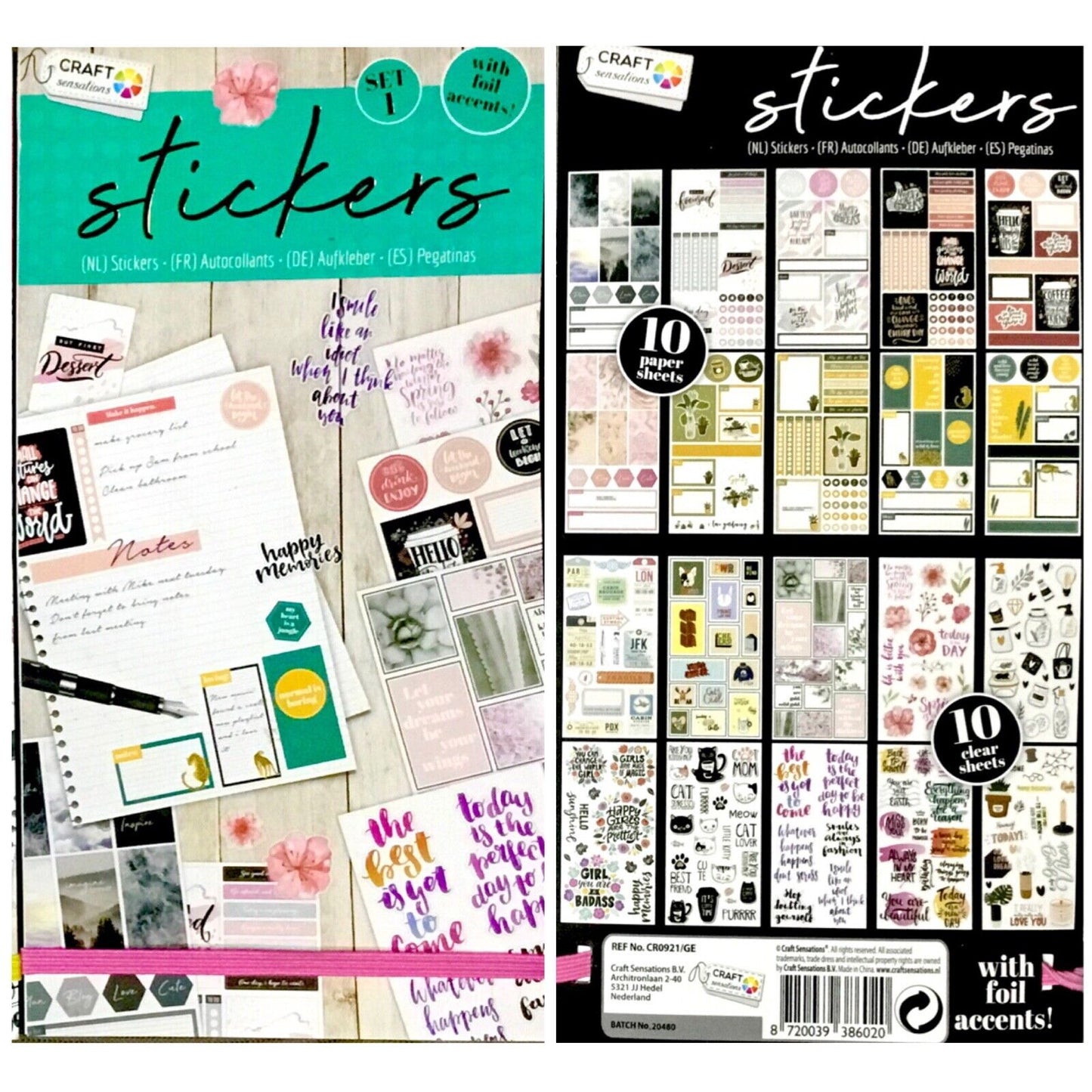 20 pages Craft Sensation Set 1 Die Cut Sticker Pad