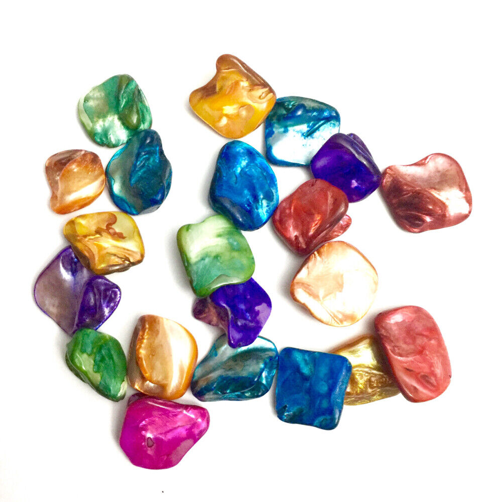 30x Mix Colour Mix Shapes Large MOP Shell 17-22mm Beads for Jewelry Crafting