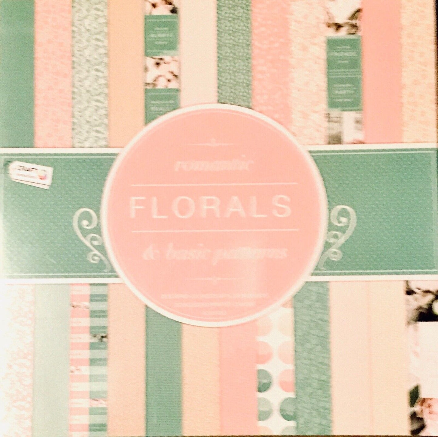 Romantic Florals & Basic Patterns Design Pad for Paper Craft - 30cm x 30cm