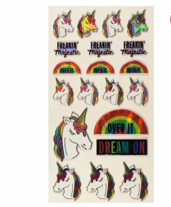 1x Paperchase Freakin Majestic Unicorn 3D Craft Stickers