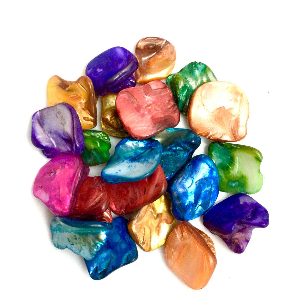 30x Mix Colour Mix Shapes Large MOP Shell 17-22mm Beads for Jewelry Crafting