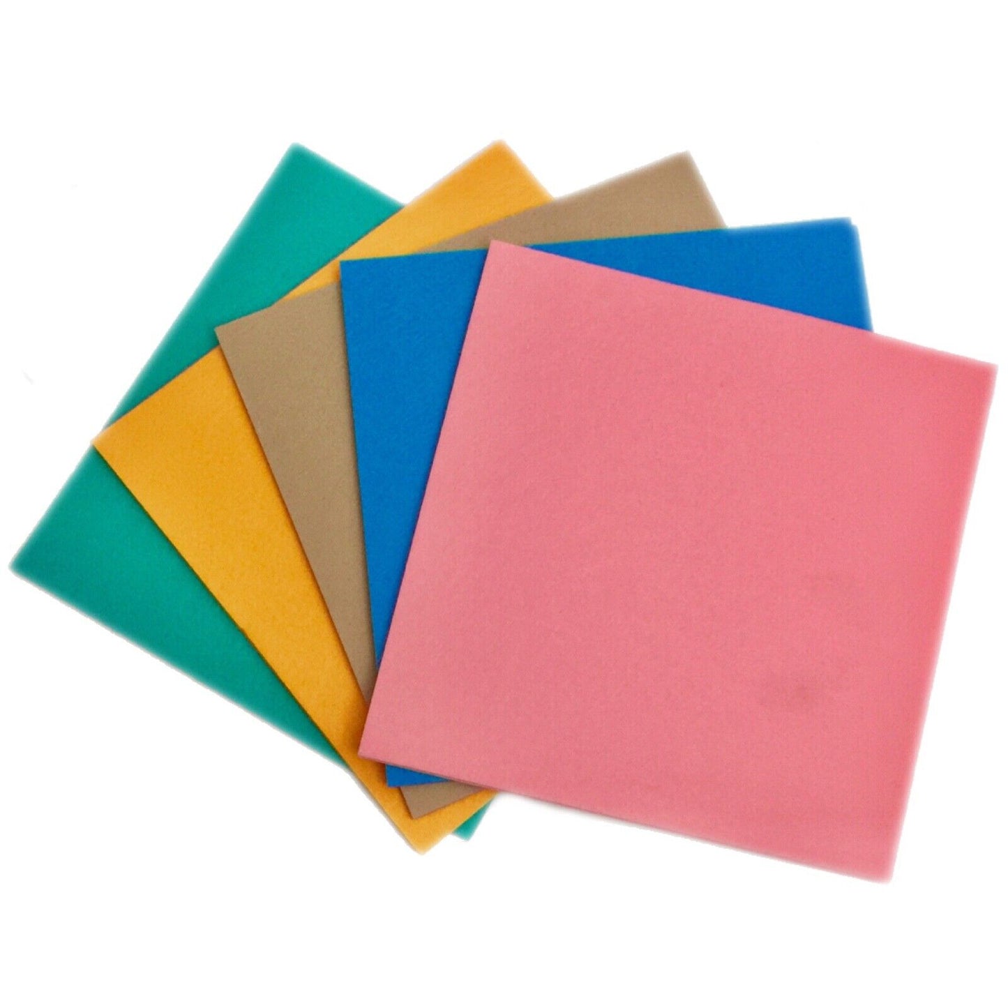 10x Multi Coloured 20x20cm Felt for Crafts
