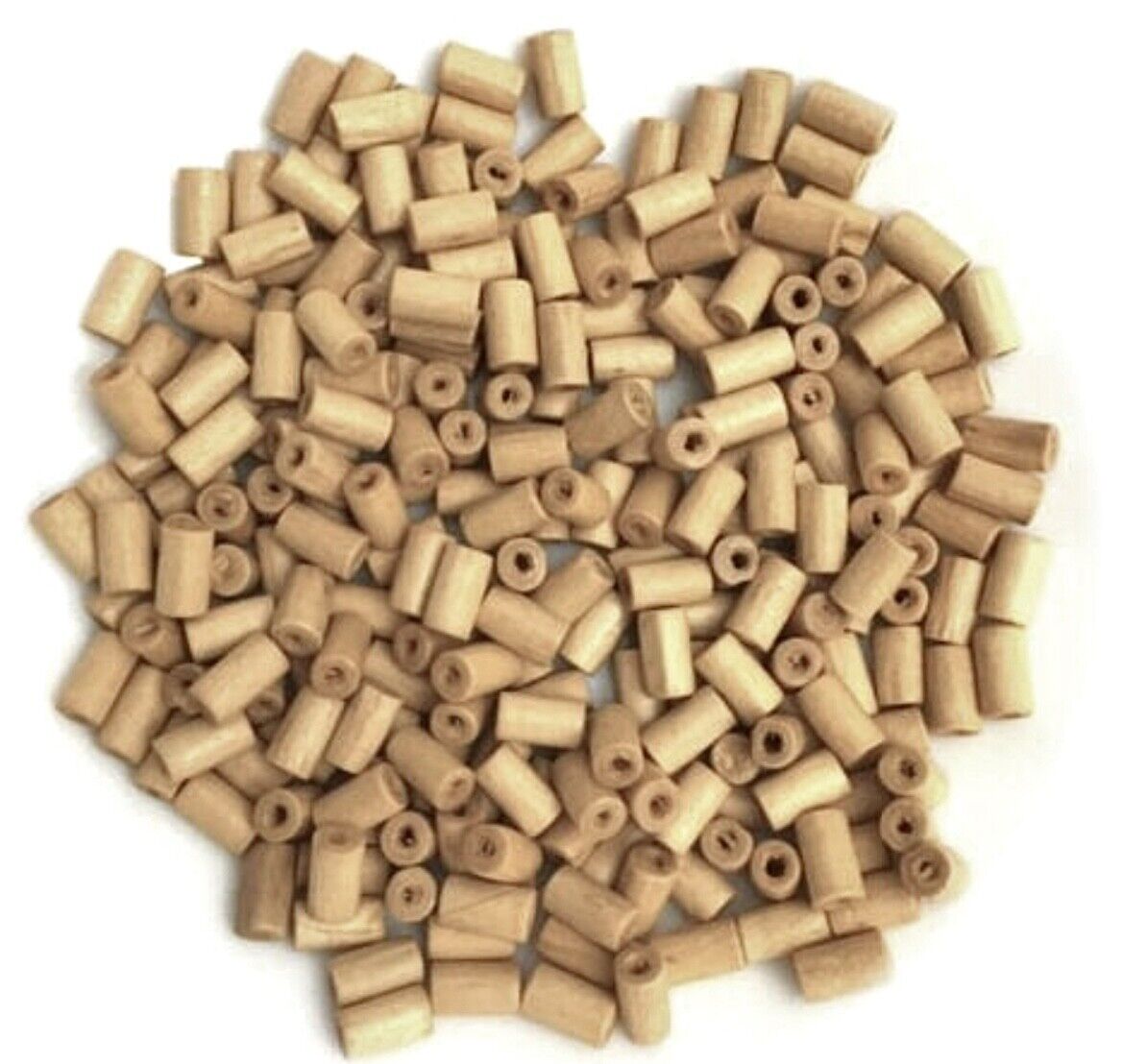 200x Natural Wood 8mmx4mm Wooden Tube Beads (Medium)