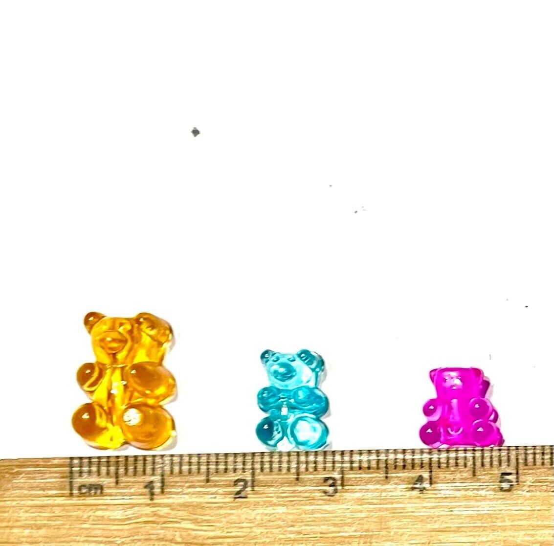 60pcs Mix Jelly Gummy Bears 10mm, 12mm & 16mm Charm Acrylic Beads
