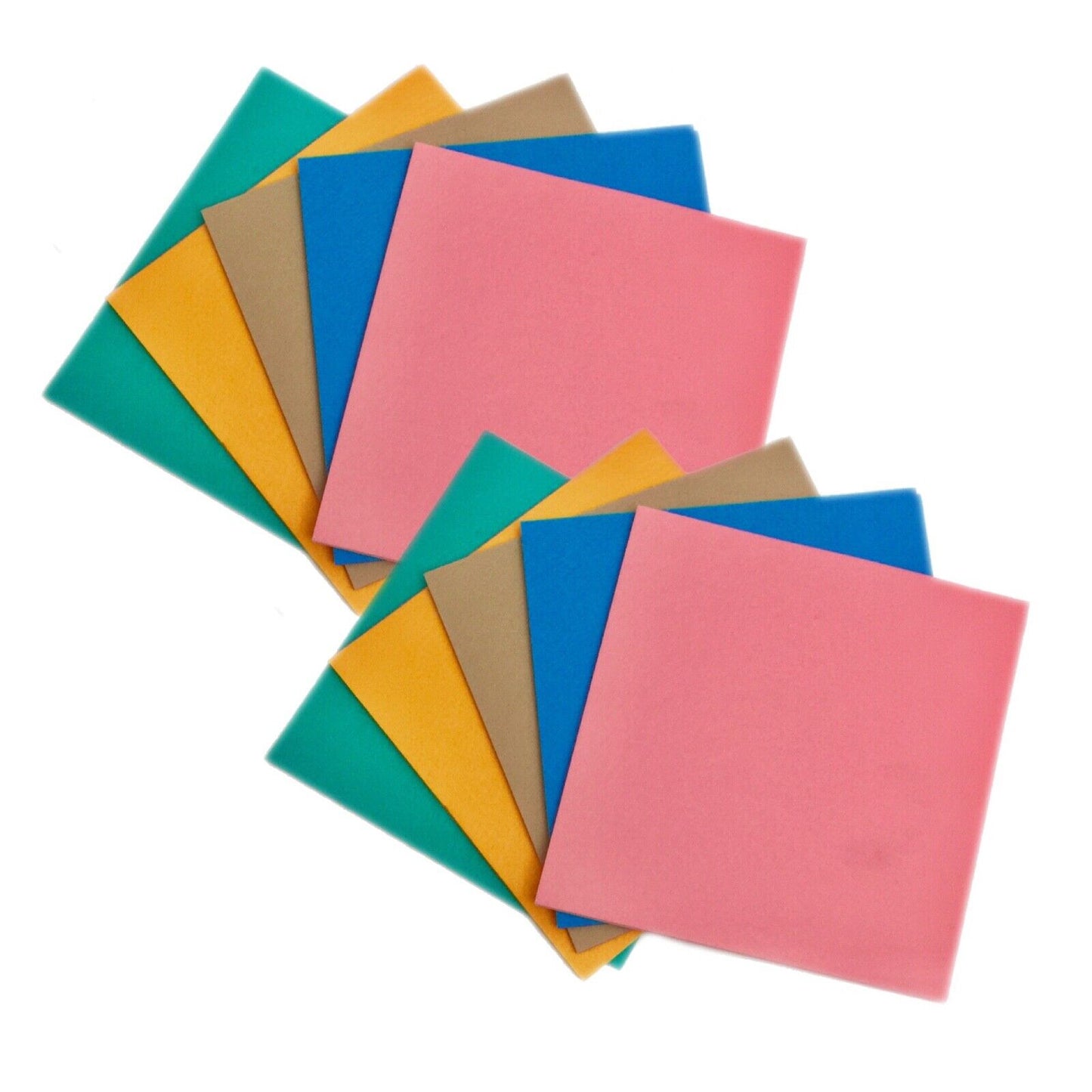 10x Multi Coloured 20x20cm Felt for Crafts