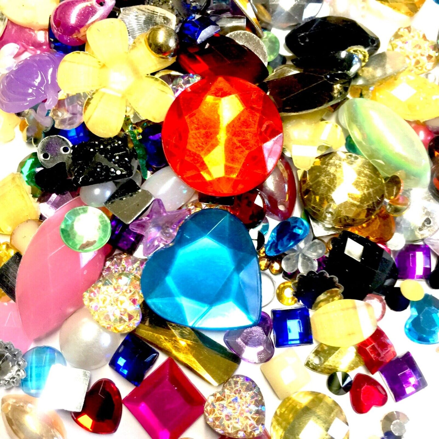 50g Loads of Mix Colours Mix Sizes Rhinestone Cabochons for Crafting