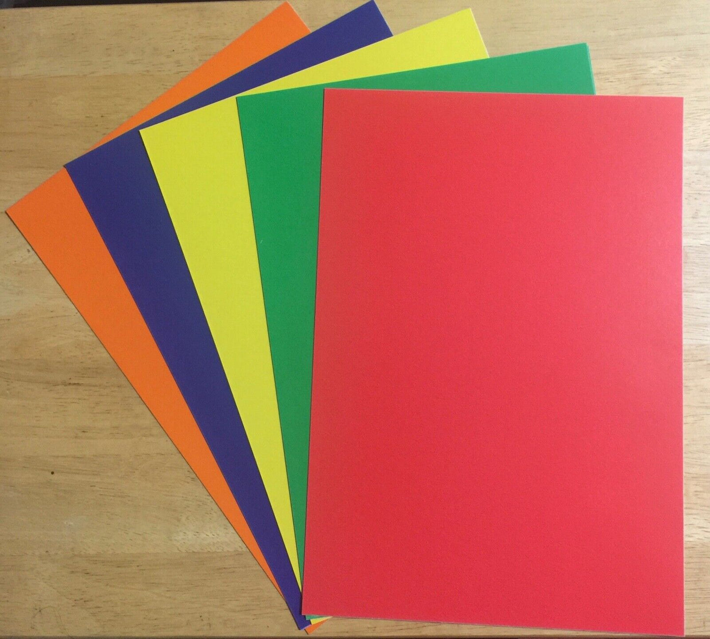 15x Multi Coloured Plain A4 Card 210gsm