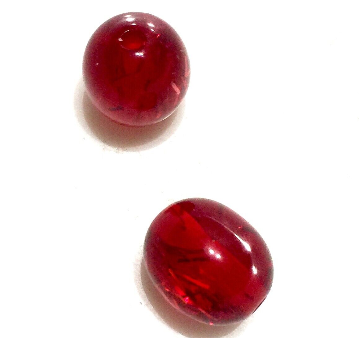 20x Red 14mmx12mm Oval Acrylic Beads for Jewellery Making