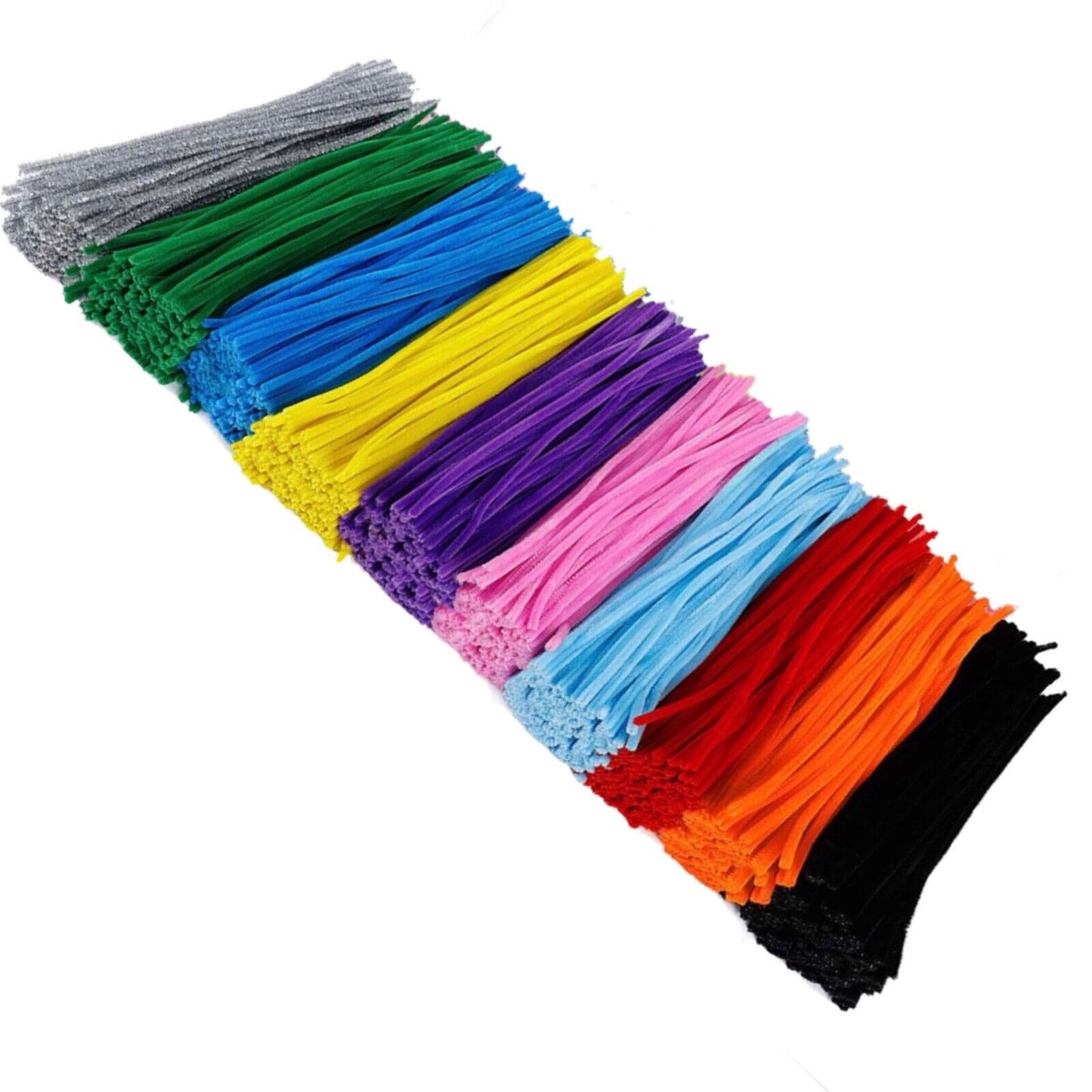50x Multi Coloured Chenille 30cm Pipe Cleaner for Crafts