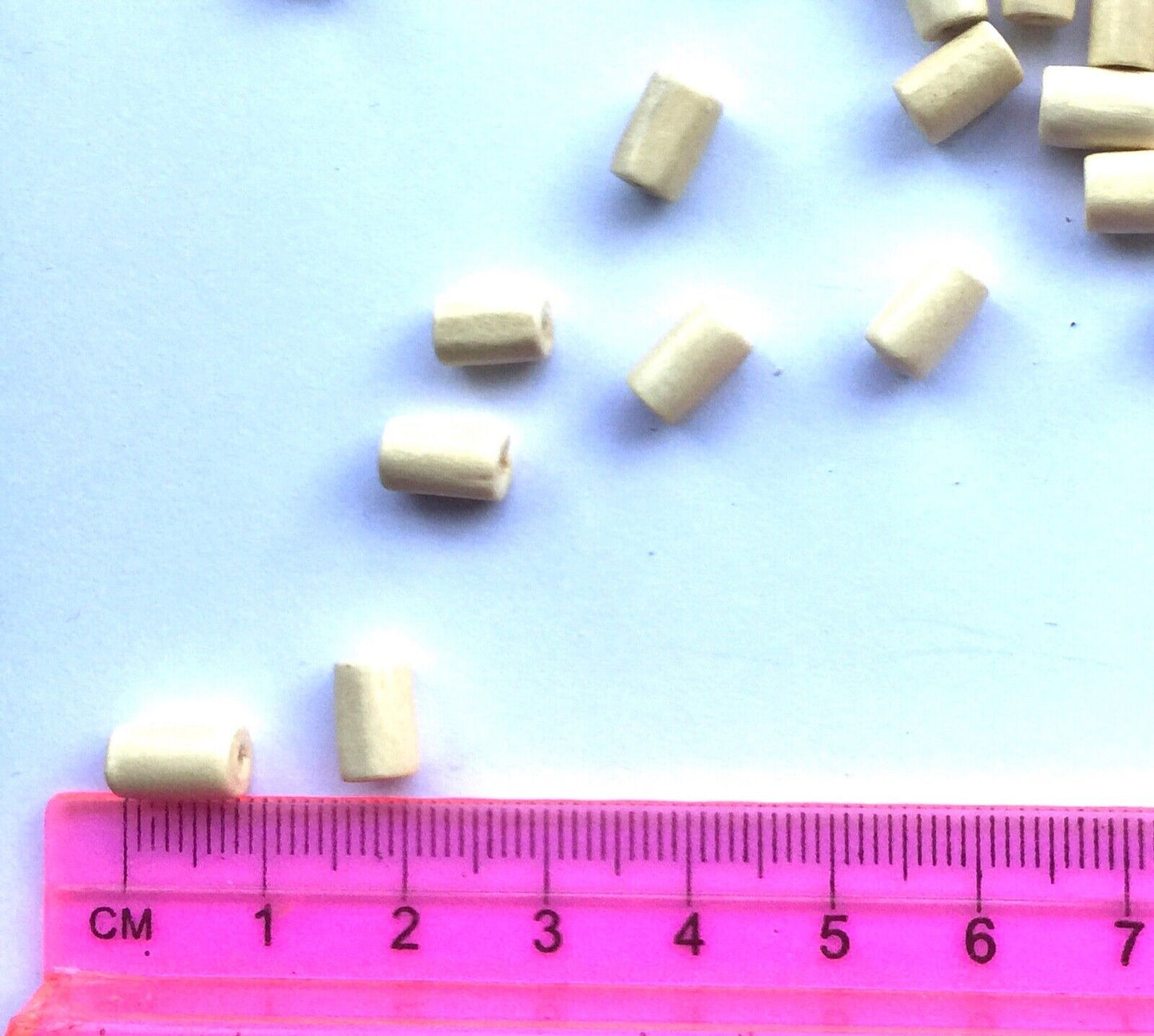 200x Natural Wood 8mm x 5mm Barrel Tubular Beads for Crafts