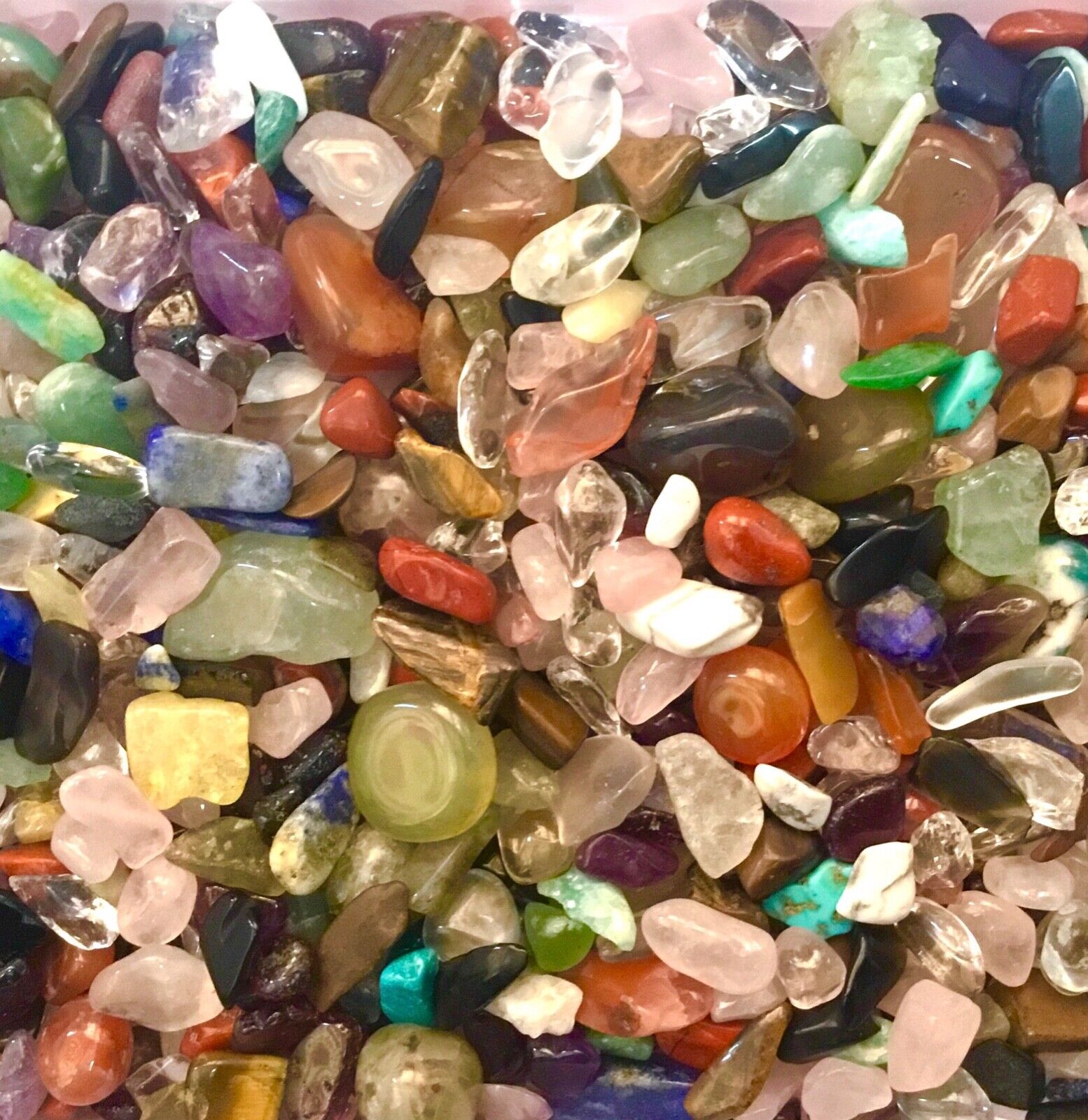 40grams Natural Semi Precious Stone No Hole Chips and Nuggets Size