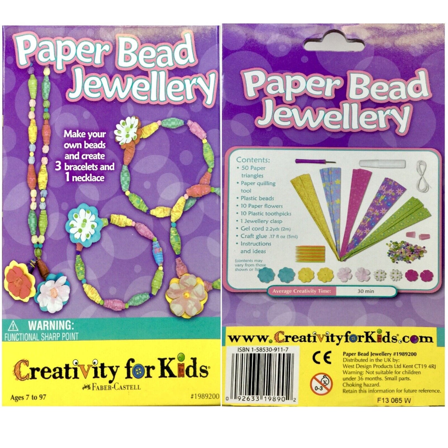 Faber Castell Paper Bead Jewellery DIY Kit