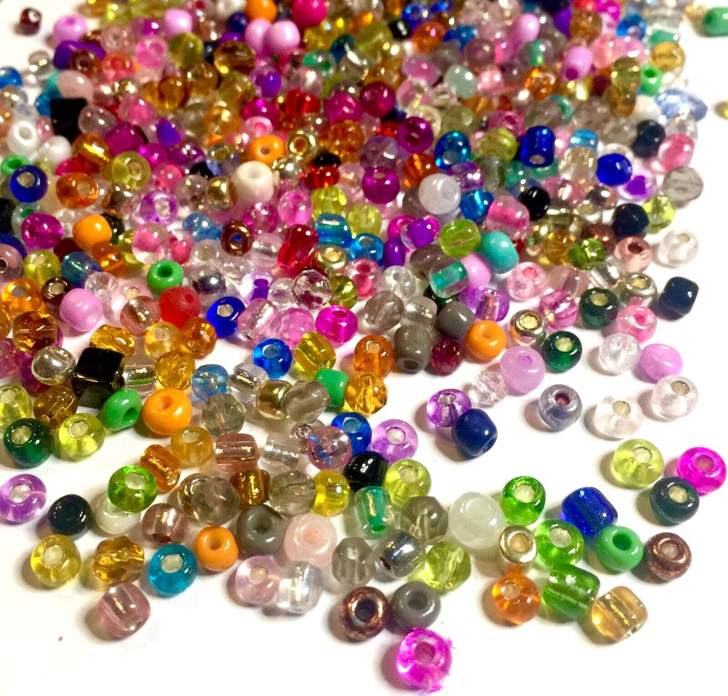 1300x Multi Colour 2mm to 5mm Glass Beads for Jewellery Craft Making