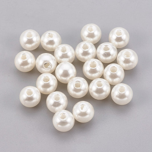 1000x Ivory 3mm Tiny Faux Pearl Beads for Beading Craft