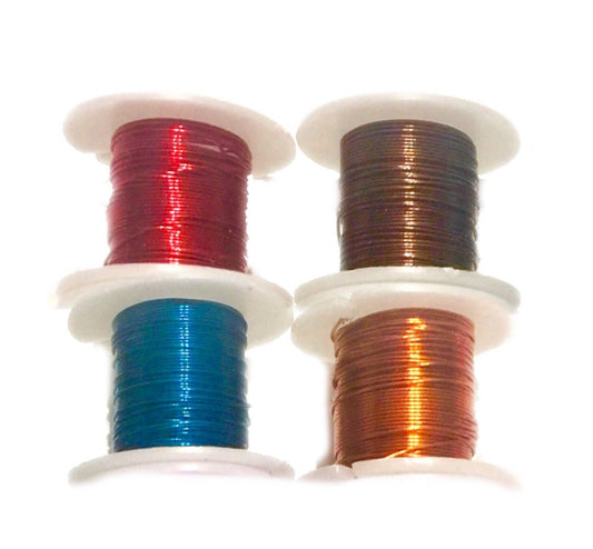 4x Mini Spools of 3M ea Multi Colour Craft Wire for Beading