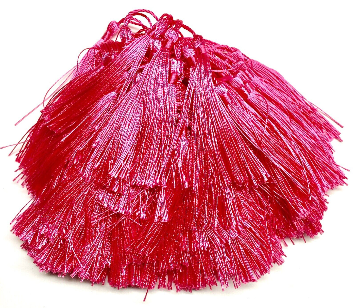 10x Satin Feel Colourful 13cm Tassels for Jewellery or Craft Making