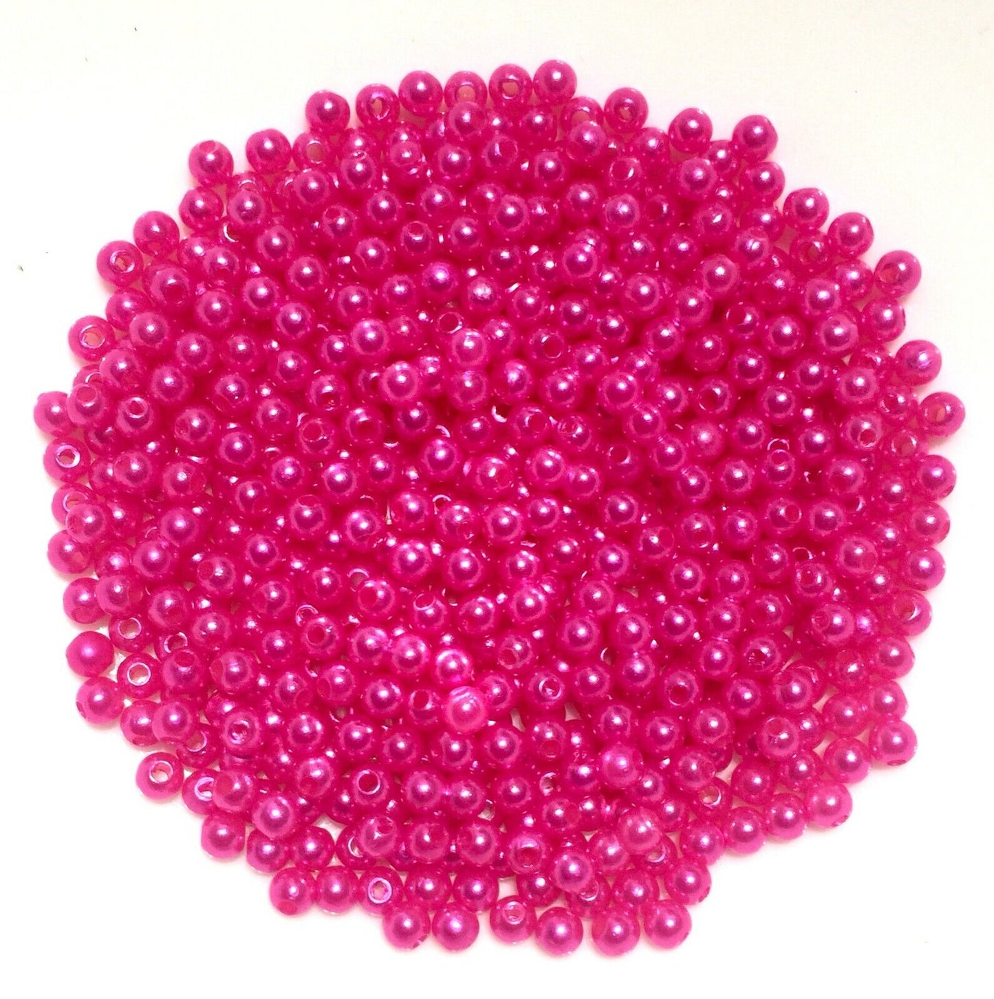 500x Acrylic 4mm Pearl Beads for Jewellery Making - Pick Your Colour