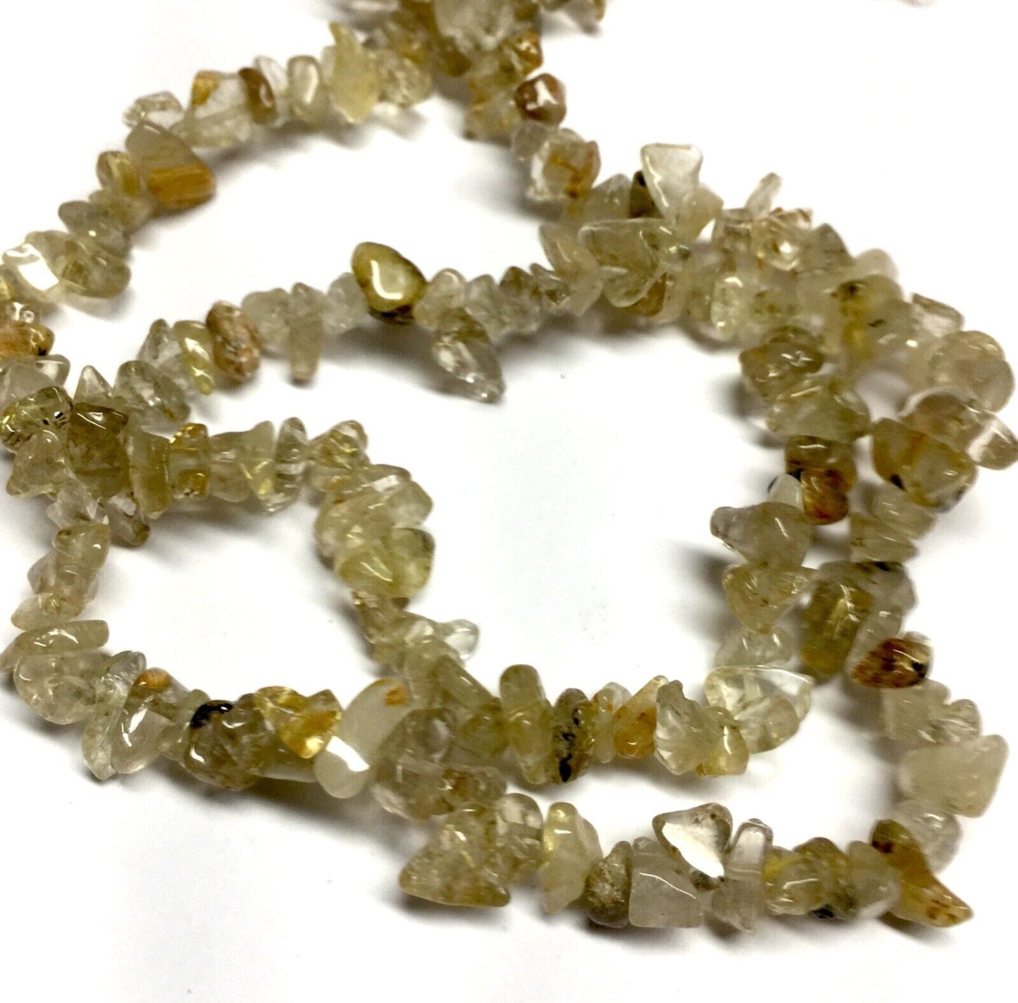 1x Strand 35cm Long Natural Stone Gemstone Chakra Crystal Chips Nugget with Hole