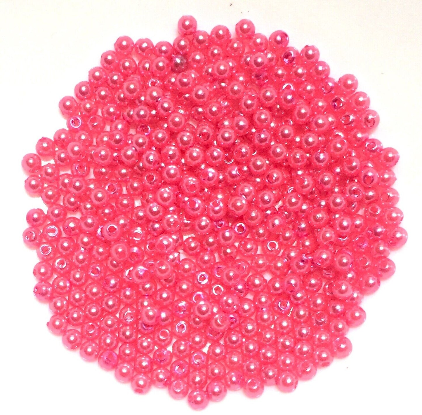 500x Acrylic 4mm Pearl Beads for Jewellery Making - Pick Your Colour