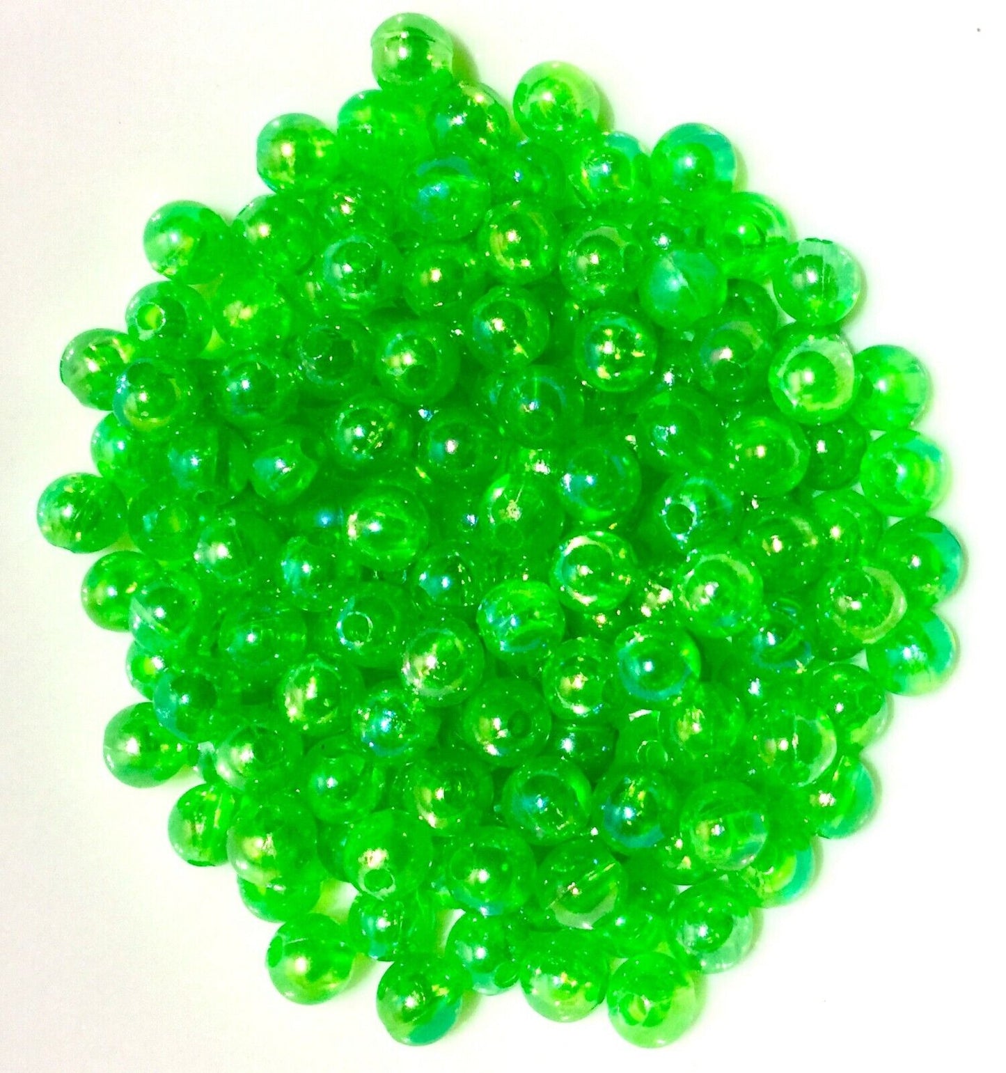 100x Acrylic 8mm Iridescent Coloured Beads - Choose Your Colour