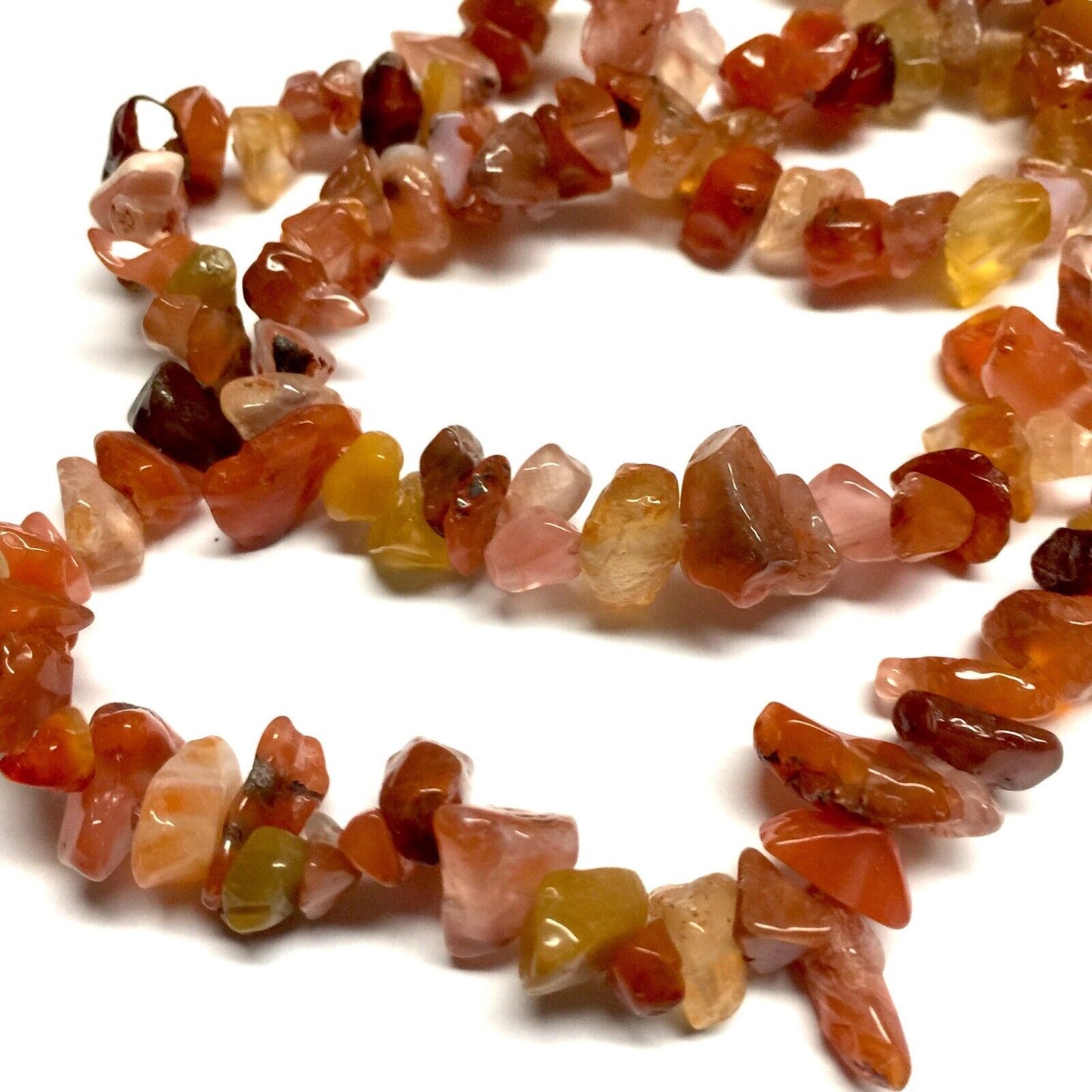 1x Strand 35cm Long Natural Stone Gemstone Chakra Crystal Chips Nugget with Hole