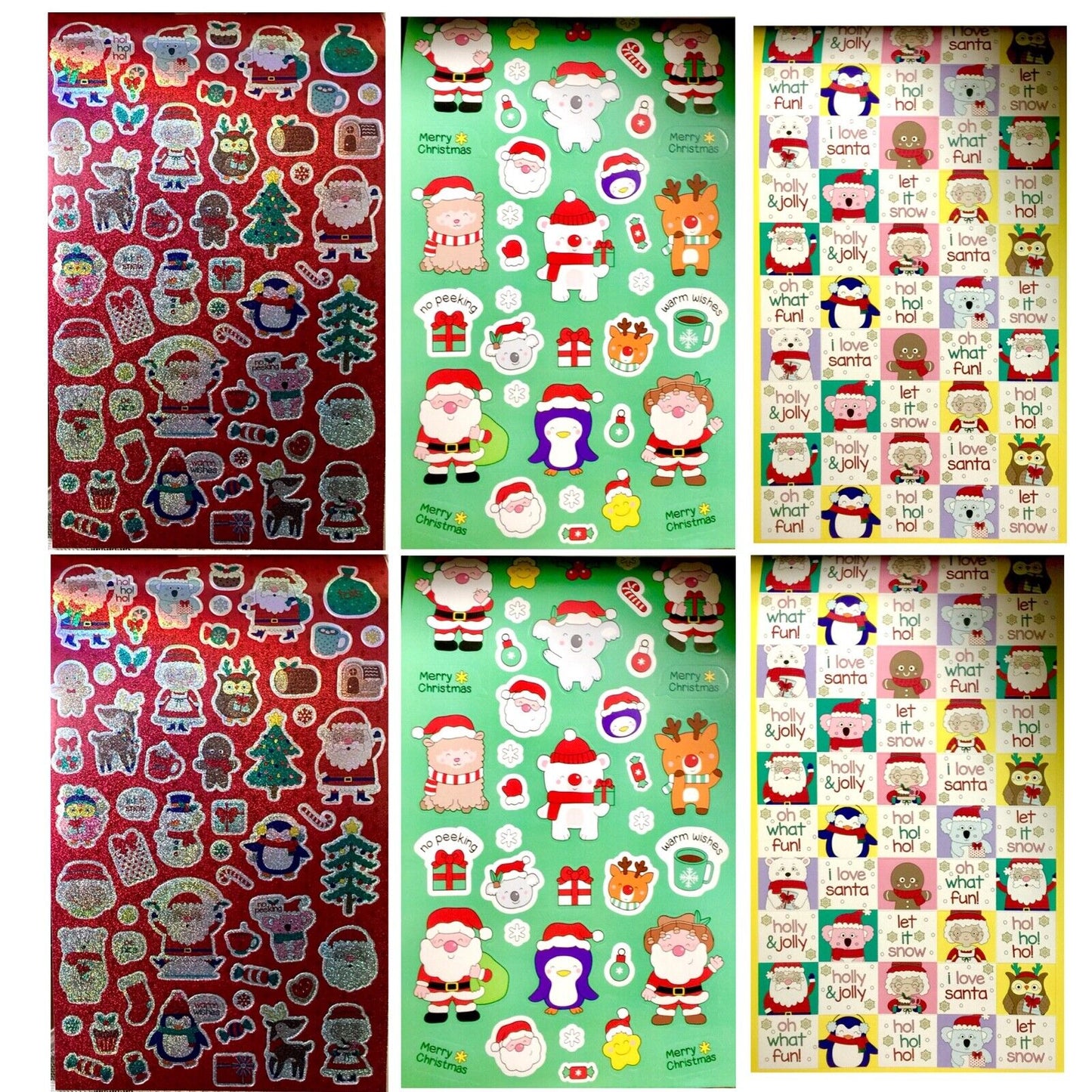 1 Pad Christmas Holiday Die-Cut Sticker Book - Choose Your Design