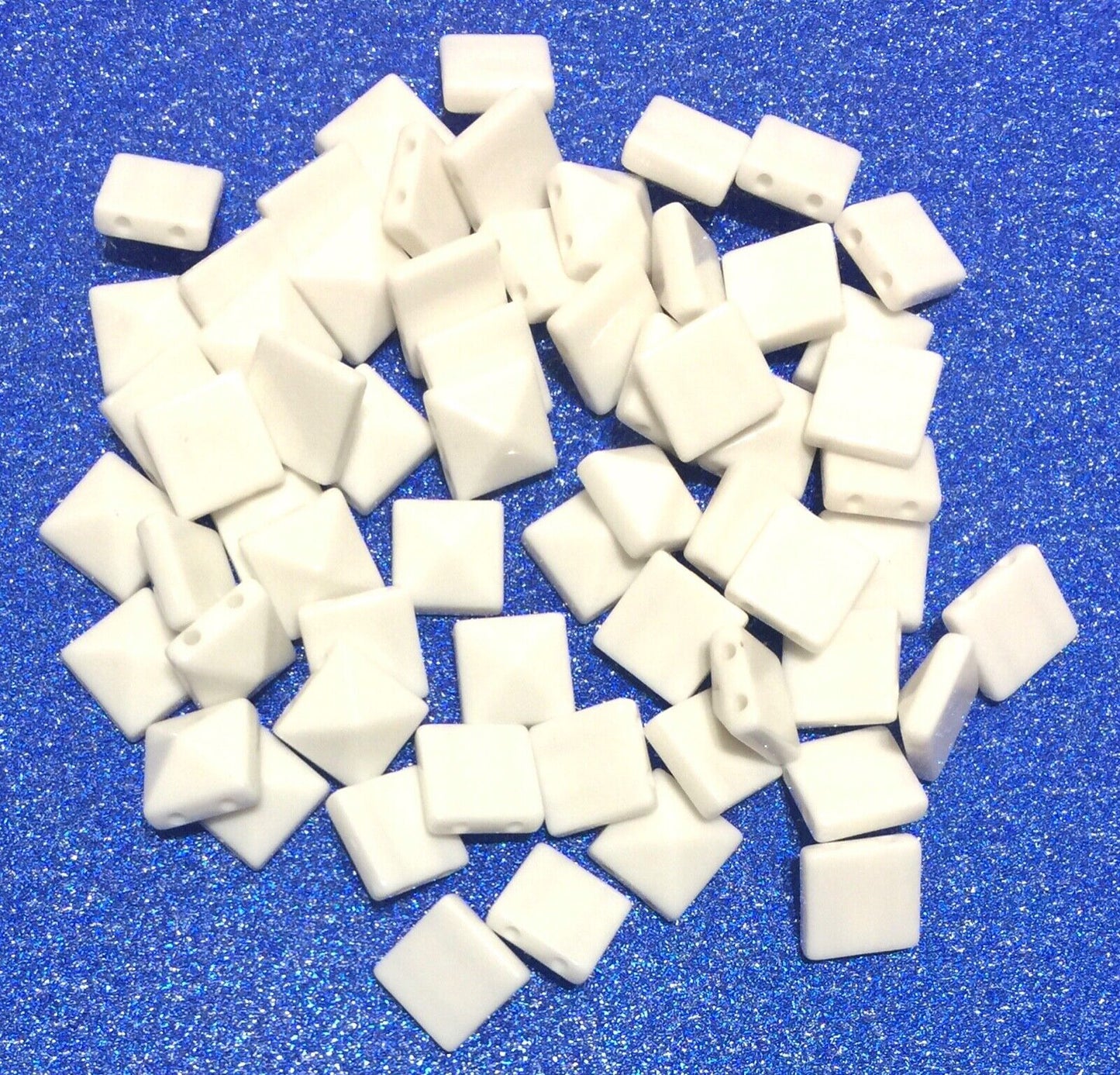 100x Pyramid 10x10mm 2 Hole Flat Back Acrylic Beads for Crafting -Pick Ur Colour