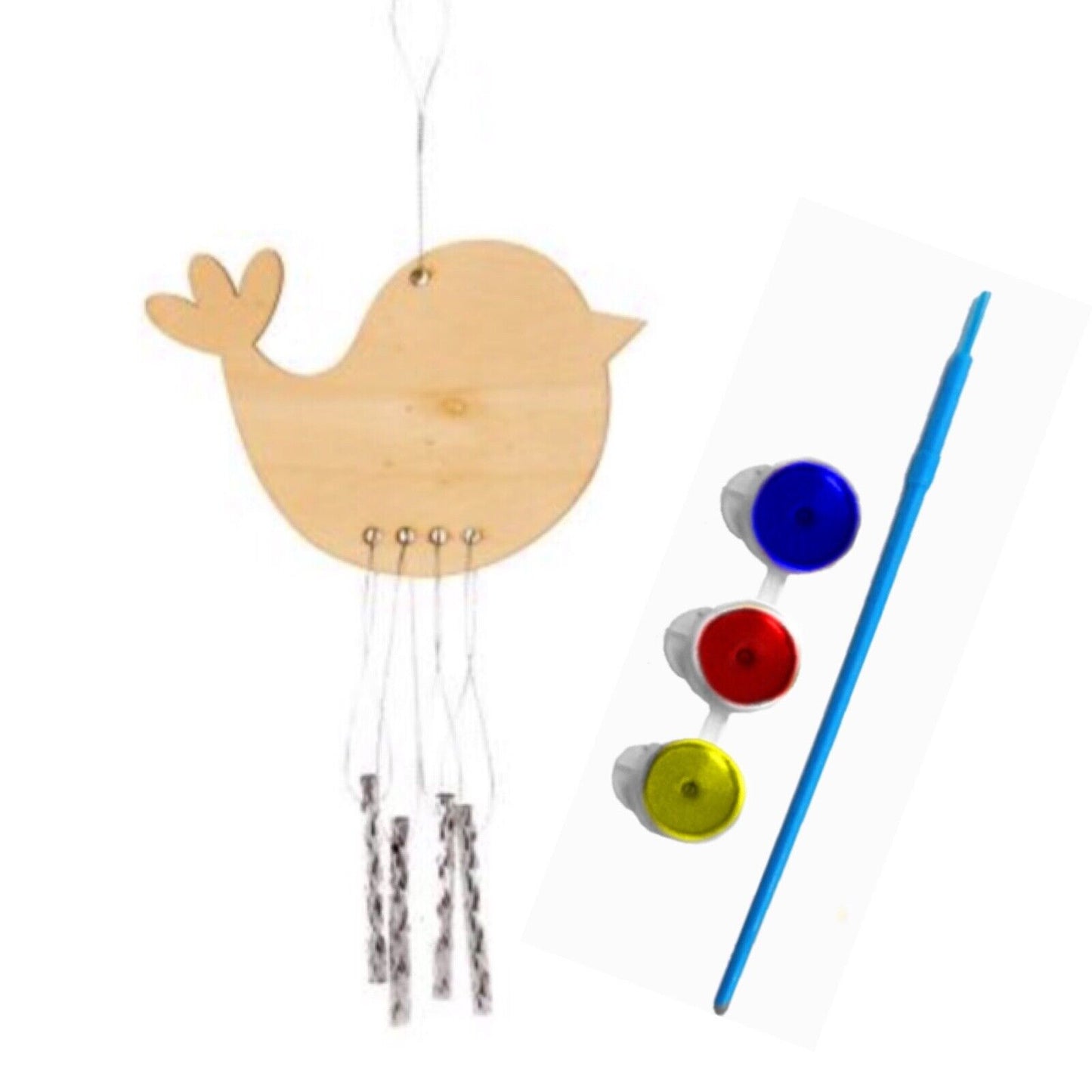 1x Design Your Own Cute Wooden Animals Windchime Kit