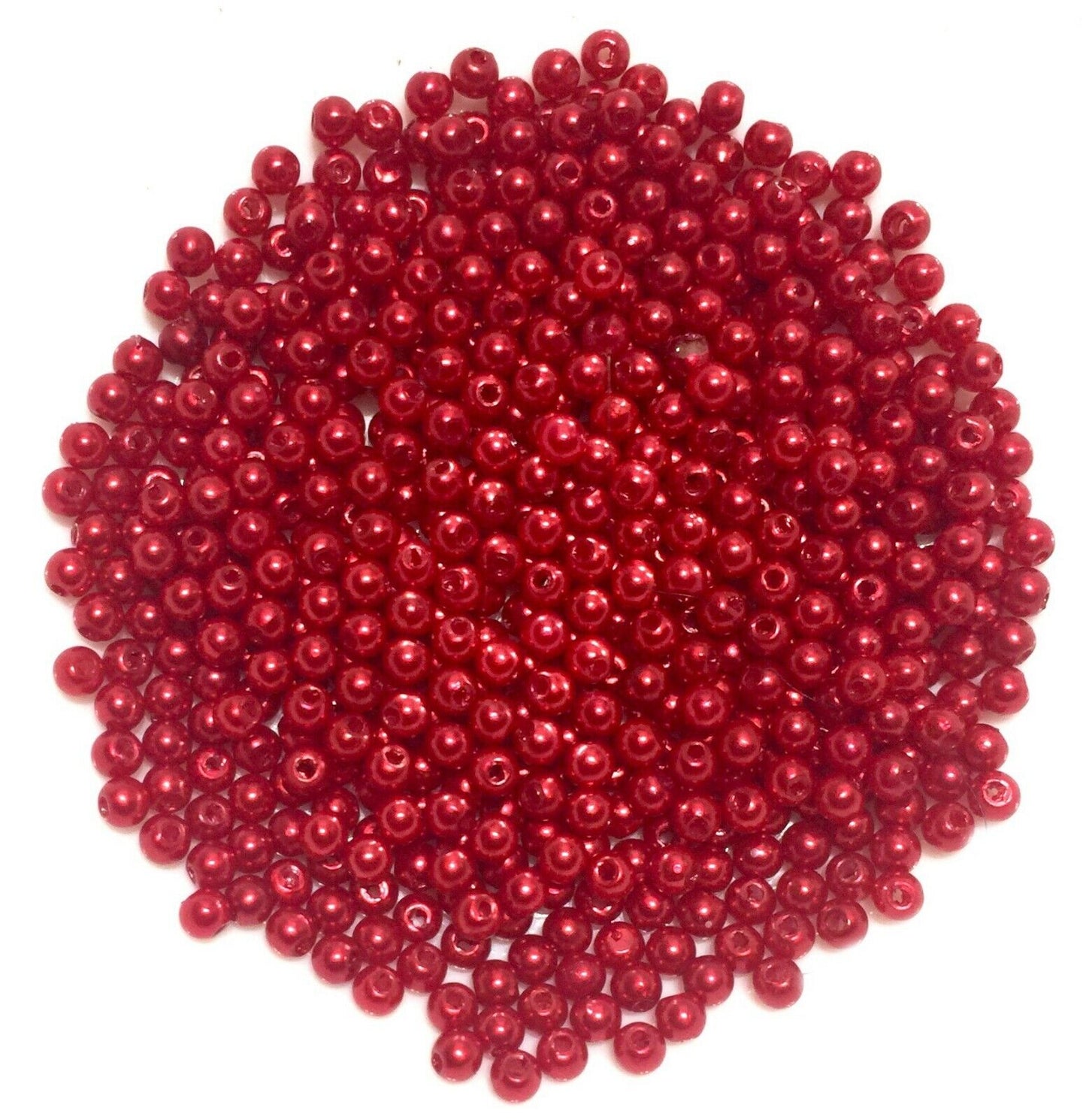 500x Acrylic 4mm Pearl Beads for Jewellery Making - Pick Your Colour