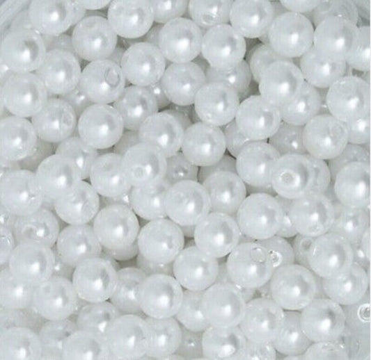 1000x Tiny 3mm Acrylic Faux Pearl Beads for Jewellery Making - Pick Your Colour