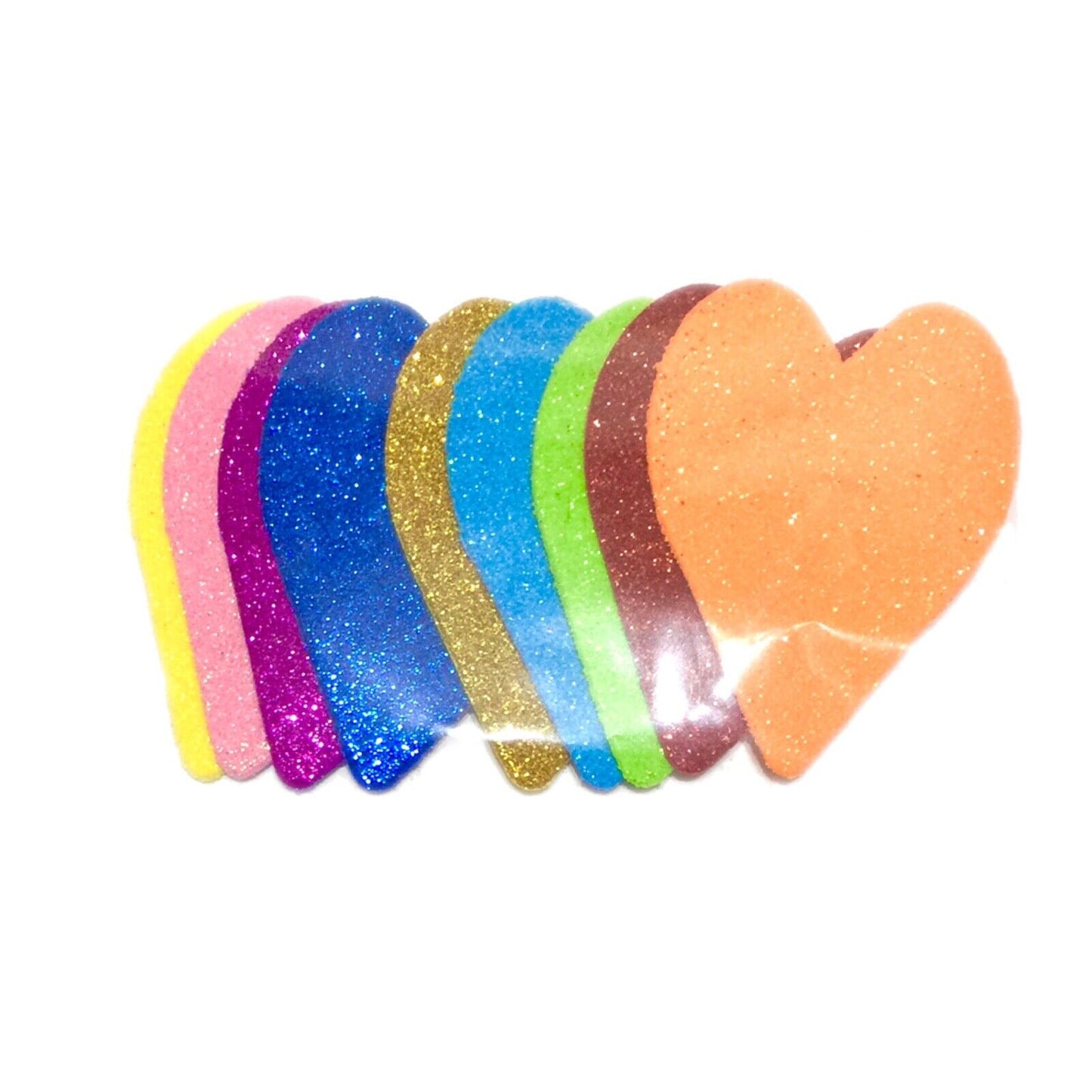 12x Multicolour Foam or Felt Shapes - Unicorn, Butterfly, Heart or Flowers