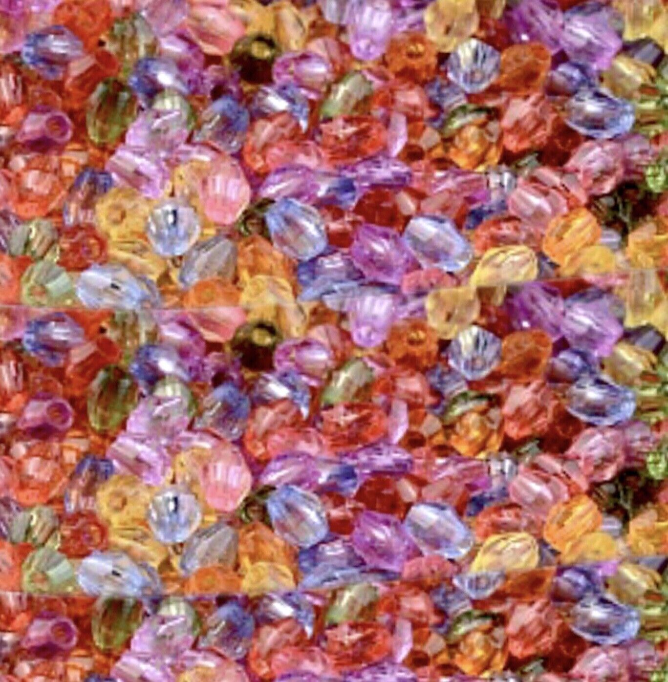 1000x Tiny Mini 3mm Acrylic Bicone Beads for Jewellery Making - Pick Your Colour