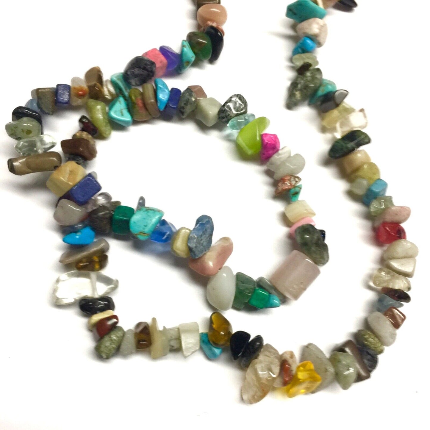 1x Strand 35cm Long Natural Stone Gemstone Chakra Crystal Chips Nugget with Hole