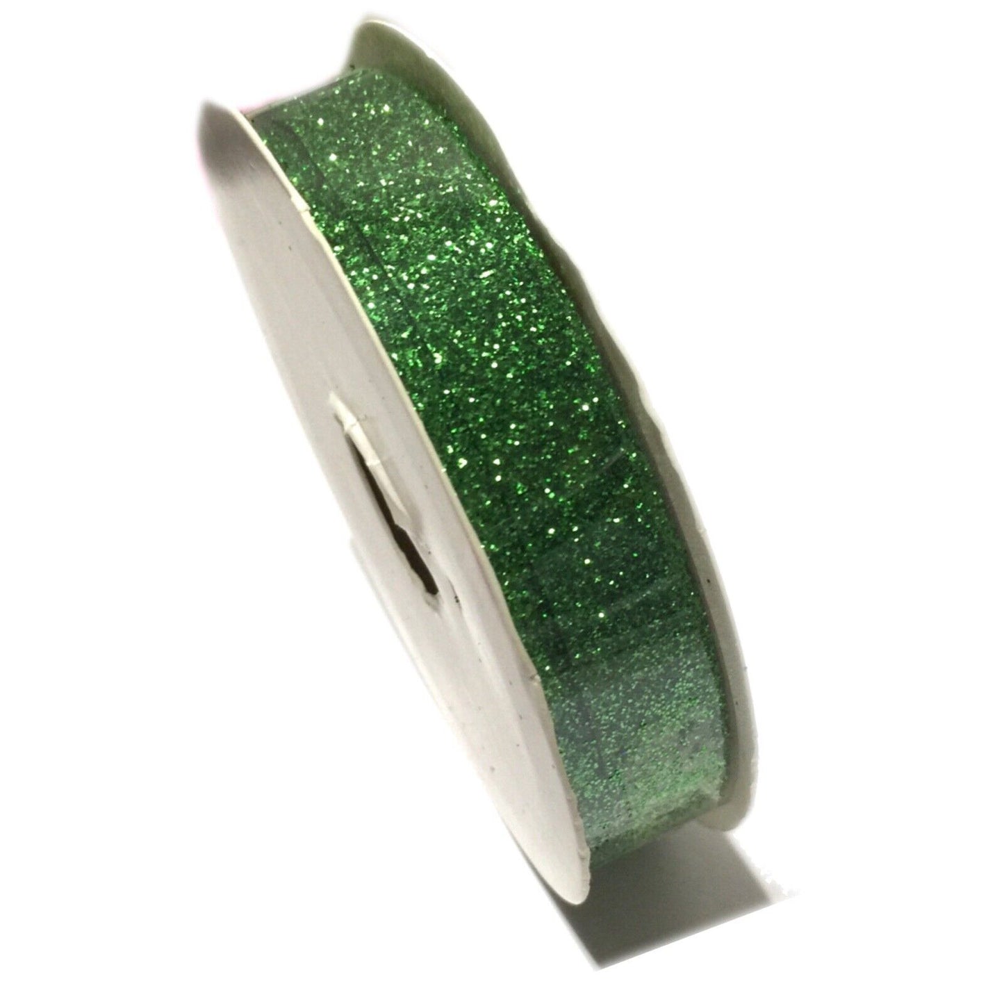 2x 10mm Glitter Craft Ribbon 3yds per roll - Pick Your Colour