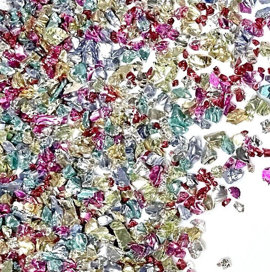 25g Crushed Electroplated Tiny Glass Rhinestone Chips for 3D Nail Art Decoration