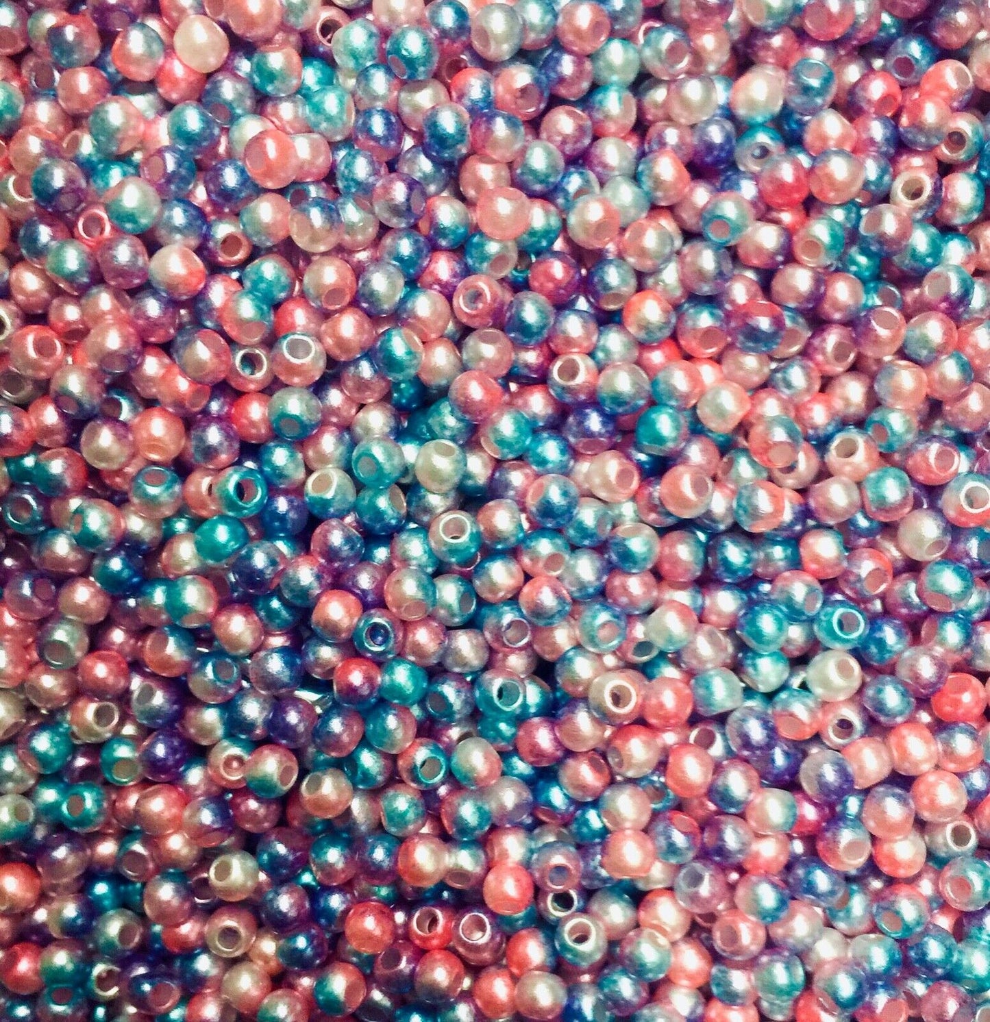 1000x Tiny 3mm Acrylic Faux Pearl Beads for Jewellery Making - Pick Your Colour