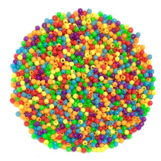 1000x Tiny 3mm Acrylic Candy Beads for Jewellery Making - Pick Your Colour