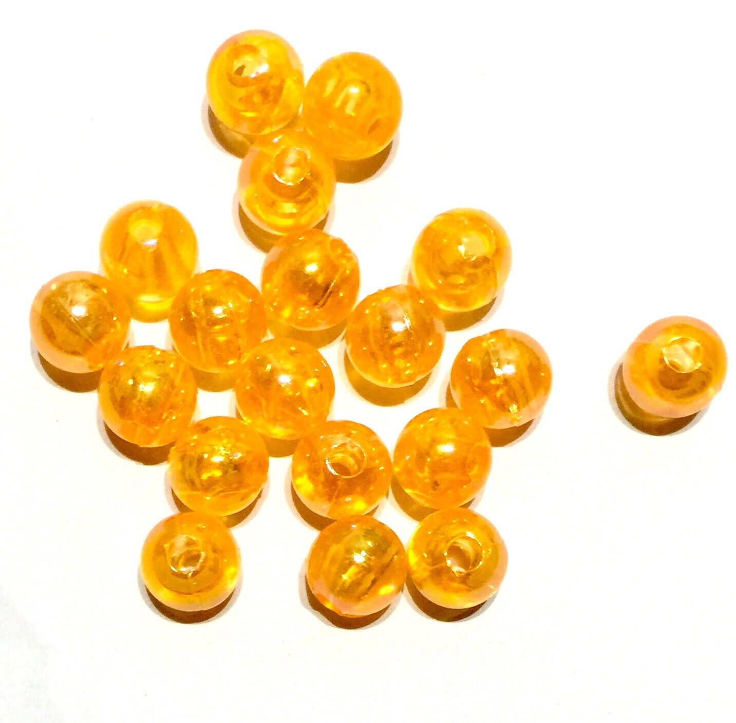 100x Acrylic 8mm Iridescent Coloured Beads - Choose Your Colour