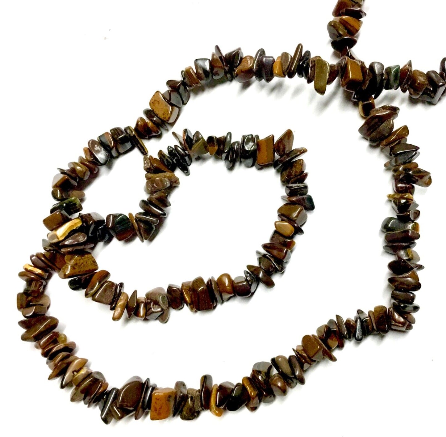 1x Strand 35cm Long Natural Stone Gemstone Chakra Crystal Chips Nugget with Hole
