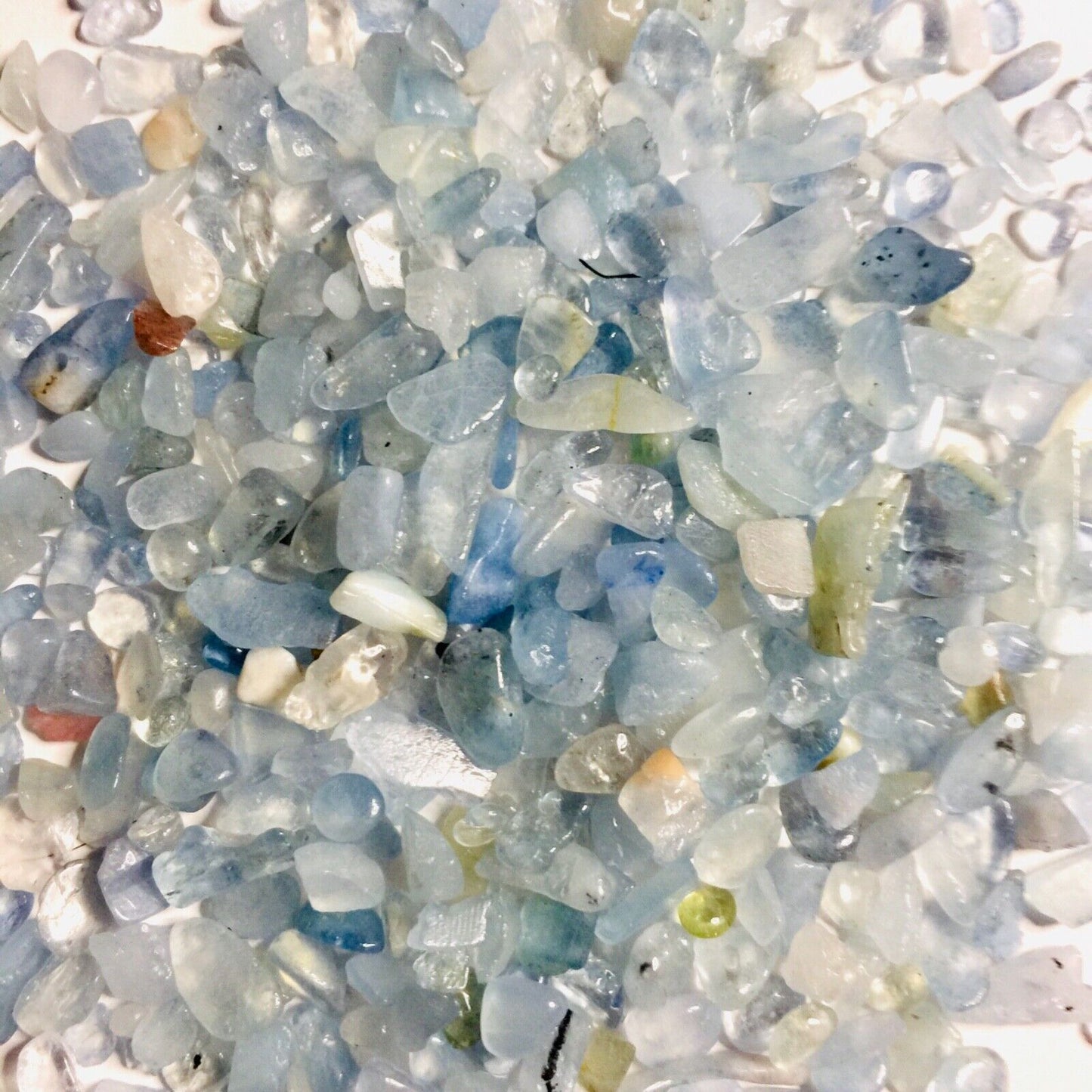 1x Wishing Bottle with Natural Stone Gemstone Chakra Crystal Chips Nuggets